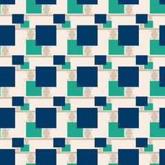 Patchwork seamless pattern ornament geometrical background