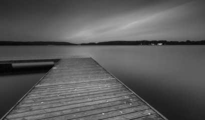 Fototapeta premium Long exposure landscape with architecture elements.