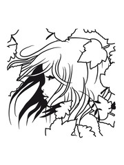 Autumn leaves girl melancholy