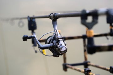 Obraz premium Fishing reel and rods
