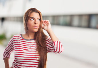 portrait of a student having a great idea