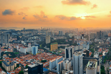 Fototapeta na wymiar Singapore sunset