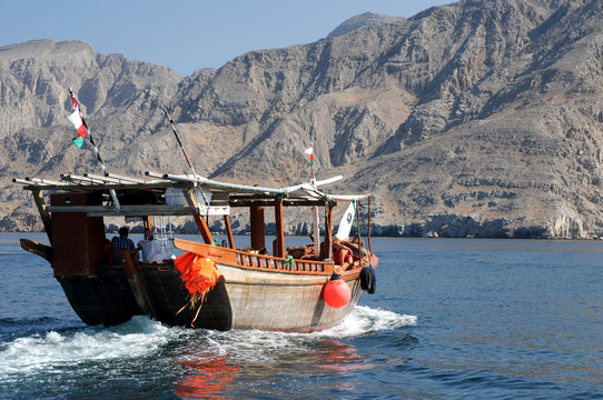Omani dhow on Musandam Fjords