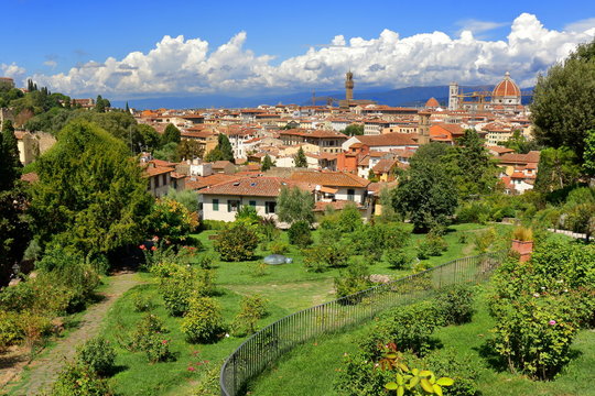 View from Giardino delle Rose in Florence, Italy