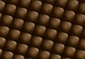 The old leather texture of the skin quilted sofa