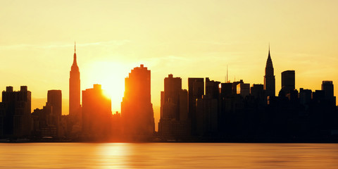 Obraz na płótnie Canvas New York City silhouette