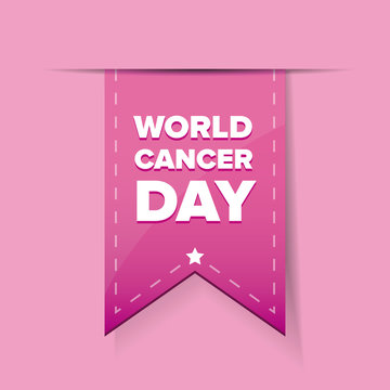 World cancer day ribbon vector