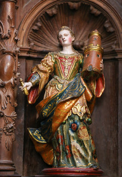 Sculpture of Saint Barbara in Burgos Cathedral