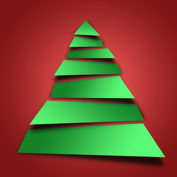Abstract Christmas Tree Illustration