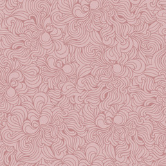 Background with abstract doodle waves. Seamless texture. 