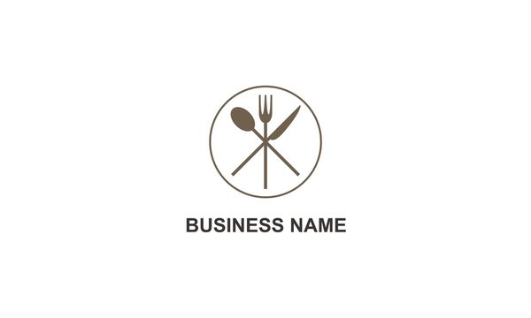 restaurant food fork spoon knife logo