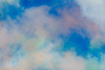 Multicolored smoke