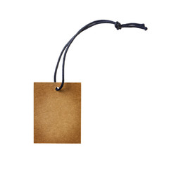 Empty shopping tag template. Isolated on white