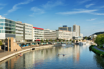 Saarbrücken City, Saarland – Stadtzentrum Berliner Promenade mit Saar