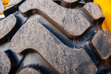 Detail of tractor tire close-up