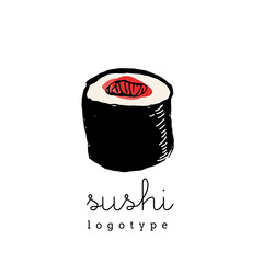 Sushi, japanese food logo