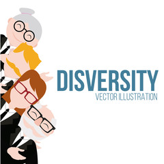 diversity illustration over white color background