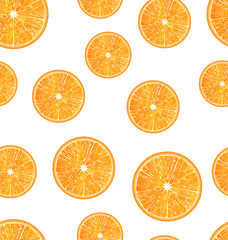 Seamless Texture with Slices of Oranges