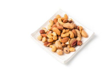 mix of various nuts isolated