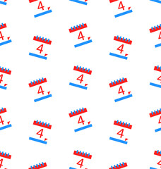 Seamless Texture Calendar List Independence Day