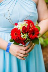 Bridesmaid Holding Wedding Bouquet