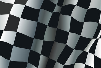 Checkered motor race flag vector background