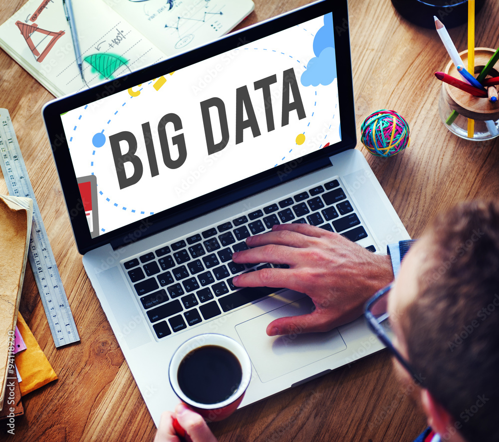 Poster big data database storage analysis security concept