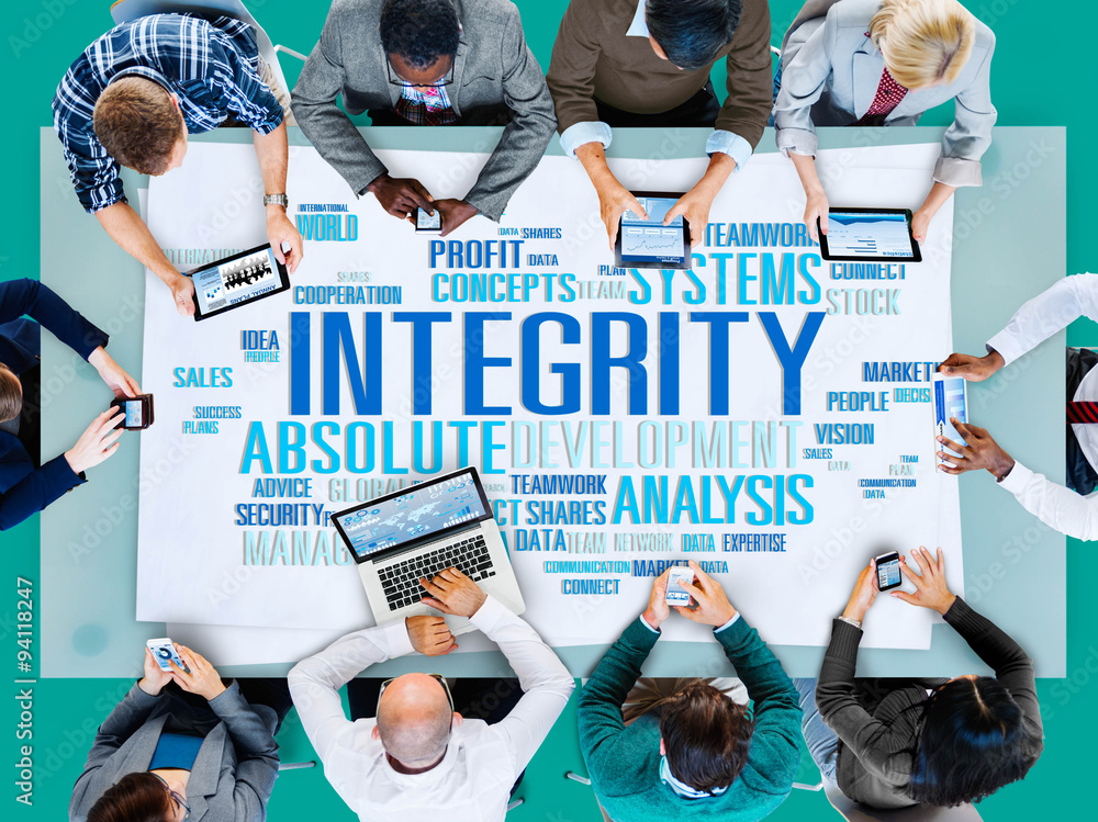 Poster integrity structure service analysis value service concept