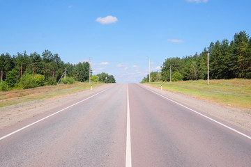 Fototapeta na wymiar The image of empty roads without cars