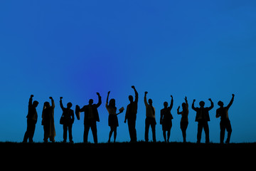 Naklejka premium Business People Teamwork Mission Success Concept