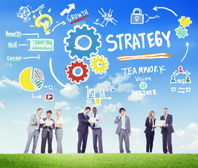 Strategy Solution Tactics Teamwork Growth Vision Concept