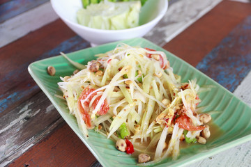Stock Photo:.Papaya salad