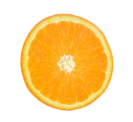 Tangerine slice isolated on white