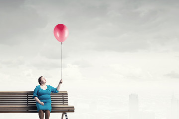 Overweight problem. Concept image