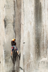 Experience the thrill of rock climbing on a flawless vertical surface,where every ascent is a test...