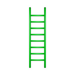 Wooden ladder in green design