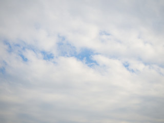 White clouds on blue sky.