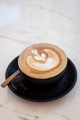 cappuccino coffee on table