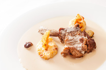 lamb with sauce