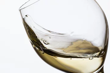 Fotobehang Wijn glass of white wine