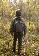 Boy-traveler with a backpack