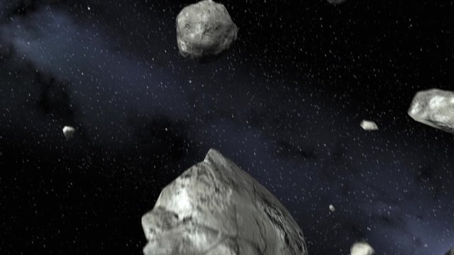 衝突する小惑星
