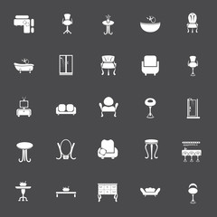 Set of twenty five interiors icon