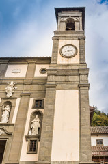 Fototapeta na wymiar Camaldoli Monastery nestled in the nature reserve of the Casentino in Tuscany