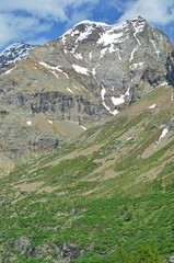 Naklejka premium Italian Alps in the Valpelline Valley above Prarayer
