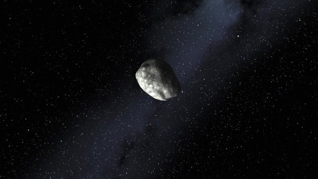 宇宙空間を漂う小惑星