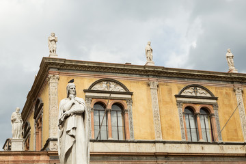 Fototapeta na wymiar the Lodge of Consiglio in the Piazza dei Signori, Verona, Italy