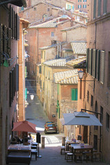 Meeting times on the street in the ancient city of Siena.