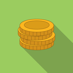 Stack of coins flat icon