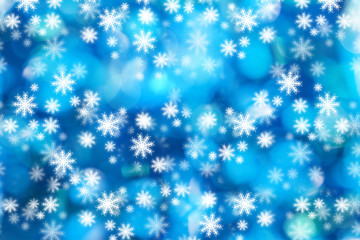 Christmas Snowflakes Blurred Background